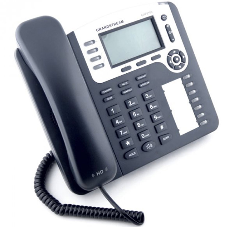 گوشی تلفن گرنداستریم مدل GXP2100 یک گوشی تلفن منشی مدیریتی تحت سیستم عامل لینوکس