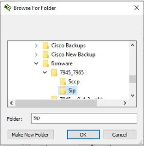 تعیین مسیر فایل‌های مورد استفاده برای کانفیگ تلفن سیسکو